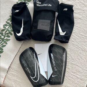 Nike Black and White Shin Guard Set